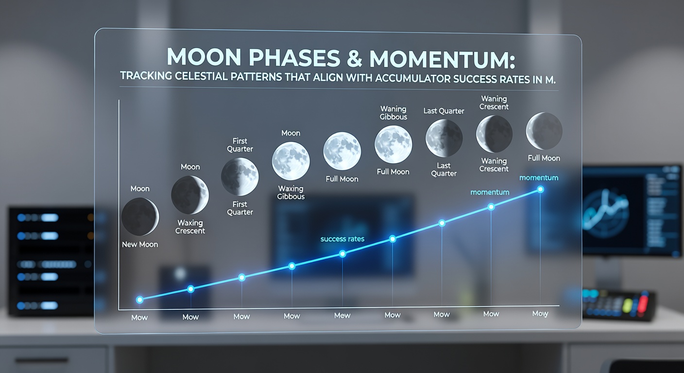Chart illustrating accumulator success rates plotted against lunar illumination levels across professional sports